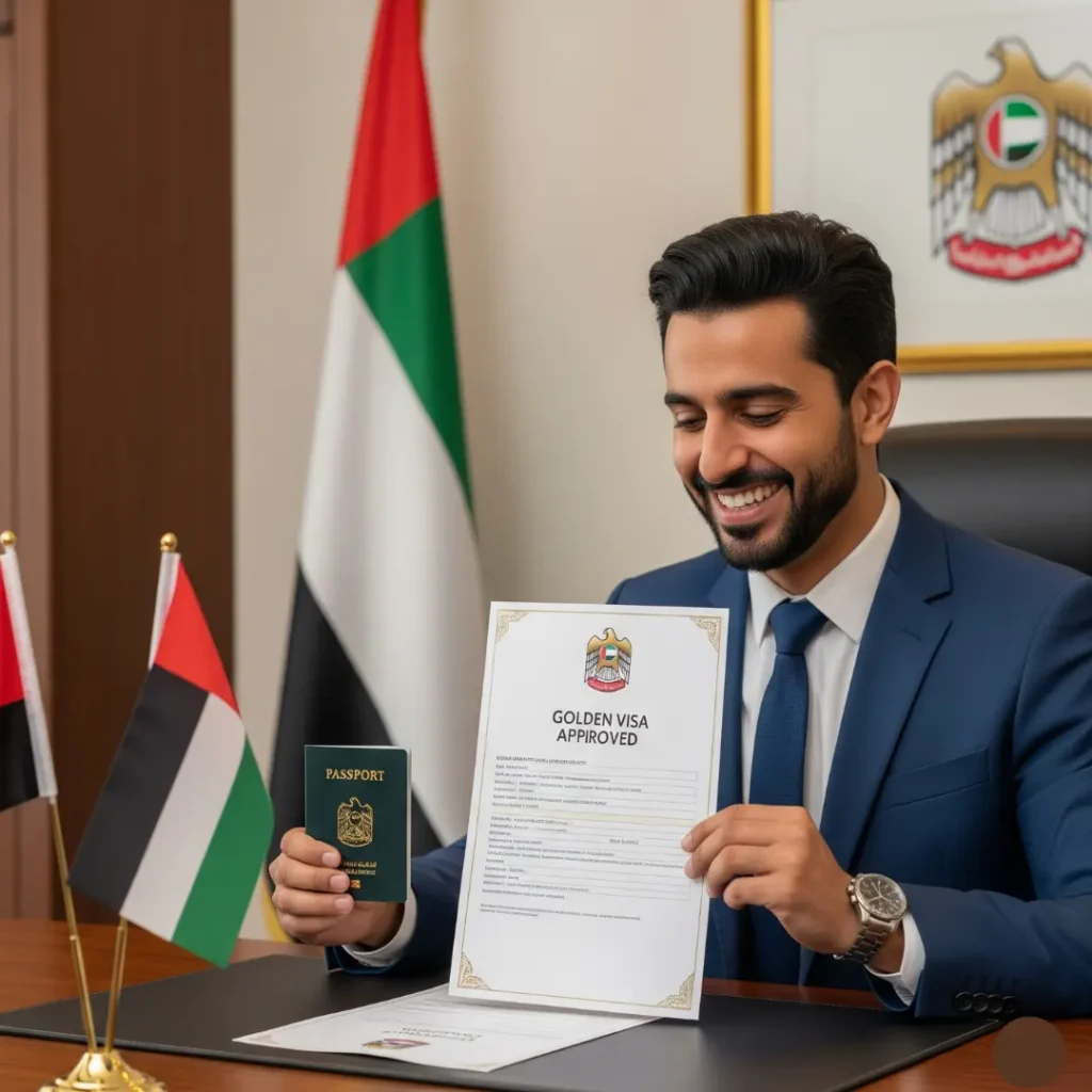 UAE resident receiving golden visa approval